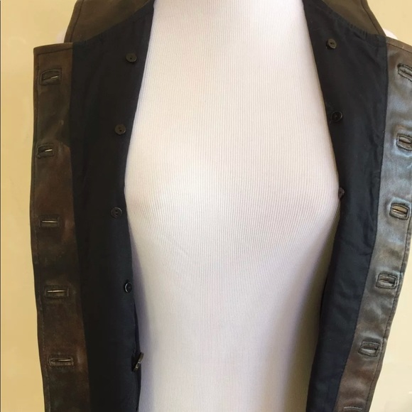 RALPH LAUREN Distressed Leather Moto Vest NWOT - Picture 7 of 8
